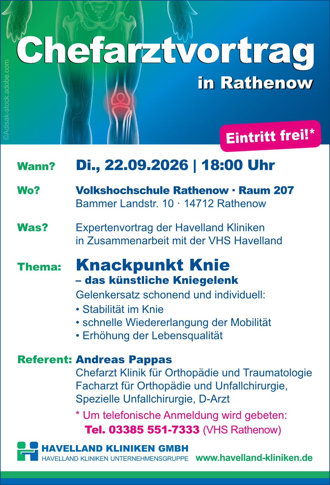 HKG-Az-Familienzentrum-97x287mm-UnserHavelland-2206.idml Pappas-Vorträge zum Thema Knie im September - am 22.09.2026 in der VHS Rathenow