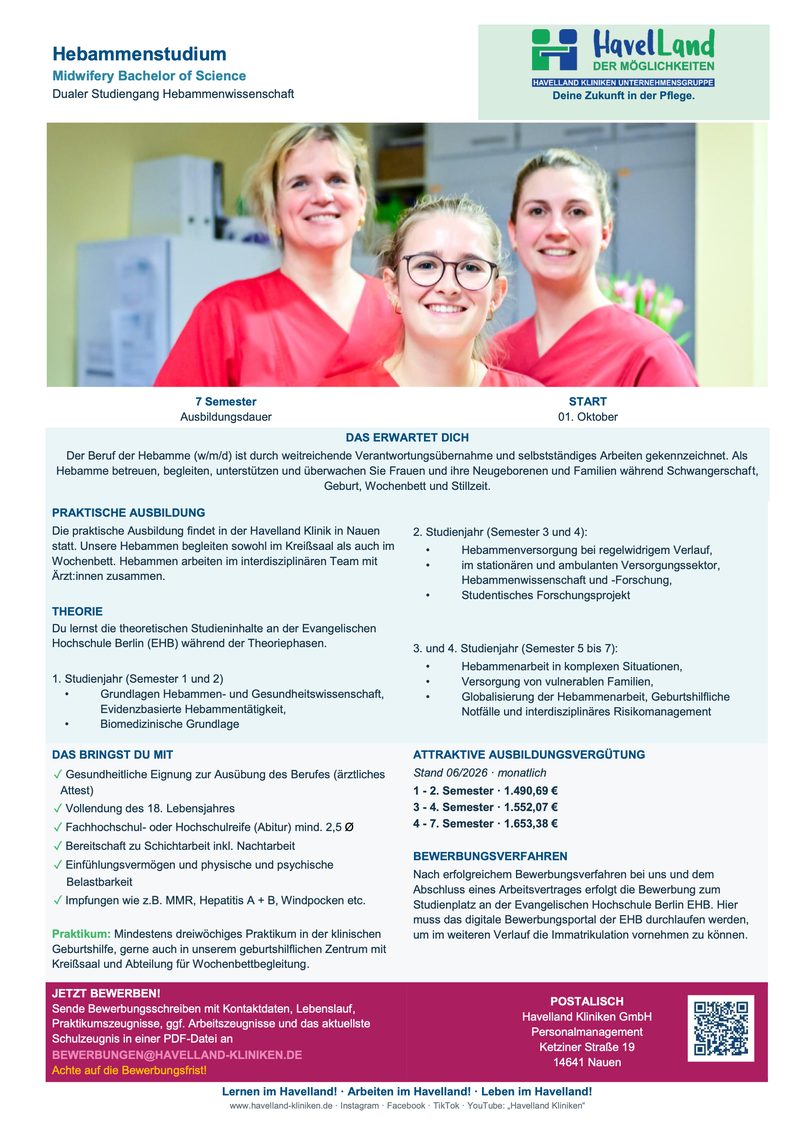 Flyer-Hebammenstudium-2027 Infoblatt Hebammenstudium 2027