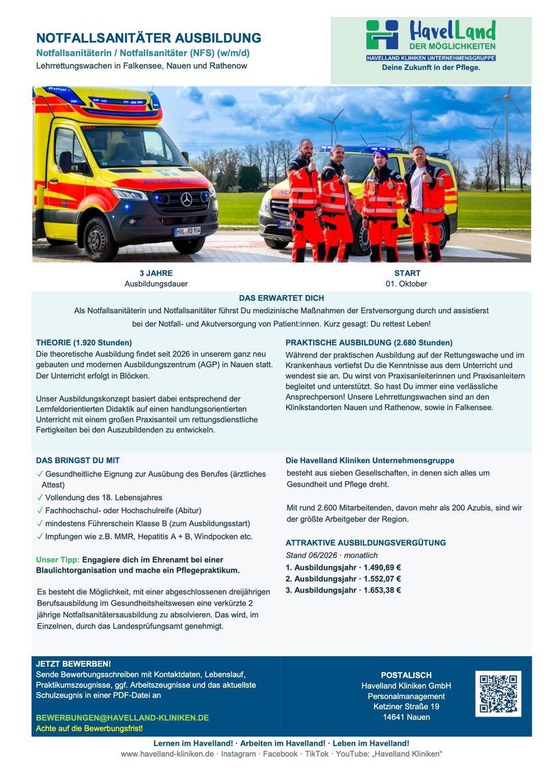 Flyer-Notfallsanitaeterausbildung-2027 Infoblatt Notfallsanitäter-Ausbildung 2027