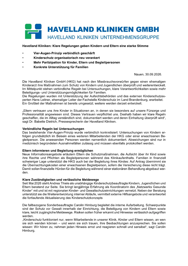 Pressemitteilung Mobile Landarztpraxis in Nennhausen